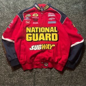 Vintage Greg Biffle NASCAR National Guard Subway Team Caliber Racing Jacket LRGE